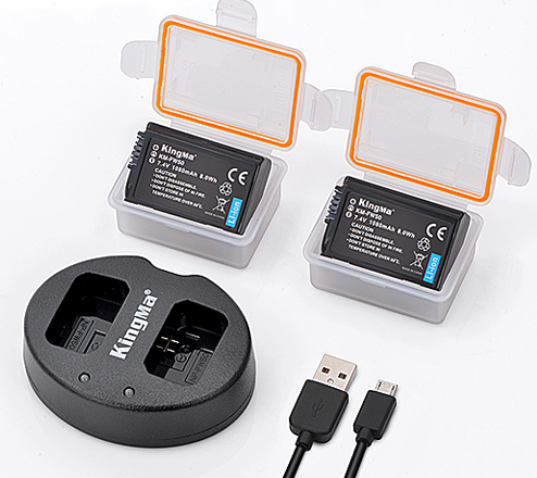 KingMa Camera Battery NP-FW50 and Dual Charger Set