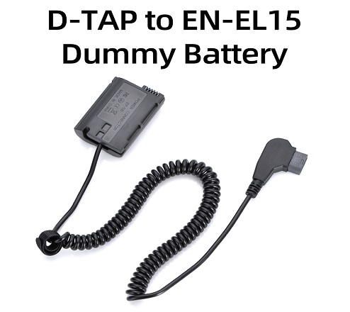 KingMa D-TAP EN-EL15 Dummy Battery for Nikon D600, D610, D750, Z5, Z6, Z7