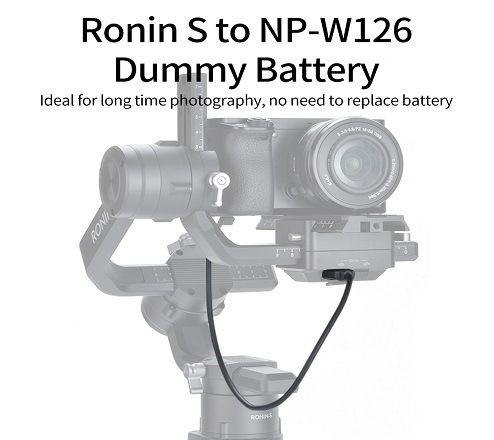 KingMa For Ronin S to NP-W126 Dummy Battery Compatible with FUJI X-Pro2 X-H1 X-T2 X-T3 X-T20