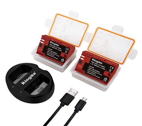 KingMa Camera Battery LP-E6NH and Dual Charger Set