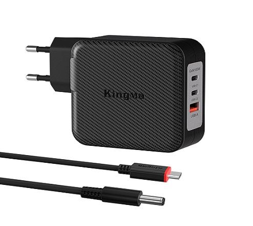 KingMa 100W GaN USB-C PD Charger for Dell Laptops with Round Tip 4530