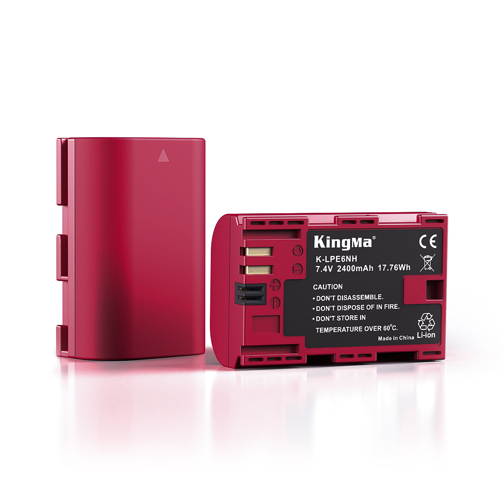 JYJZPB 2X LP-E6 LP-E6N LP-E6NH Batterie Rechargeable 2350mAh Pour Canon