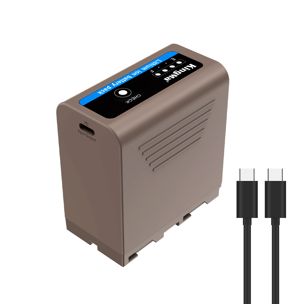 MTB MORE ENERGY 2x Akku für Sony NP-F970 (6600mAh) NP-F960 Akku, Li-Ion