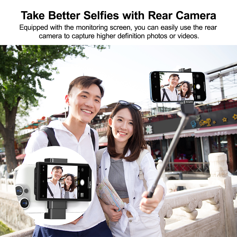 KingMa PH01-Max Vlog Selfie Monitor Magnetic Phone Clip